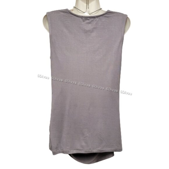 Grey Sleeveless Top Blouse, Cotton Tops Comfy Grey Top -Sizes  S  M  L  XL - NEW - Picture 5 of 13